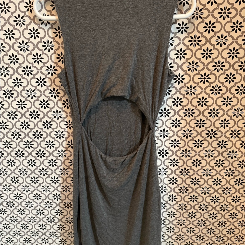 Elegant Gray Sleeveless Dress